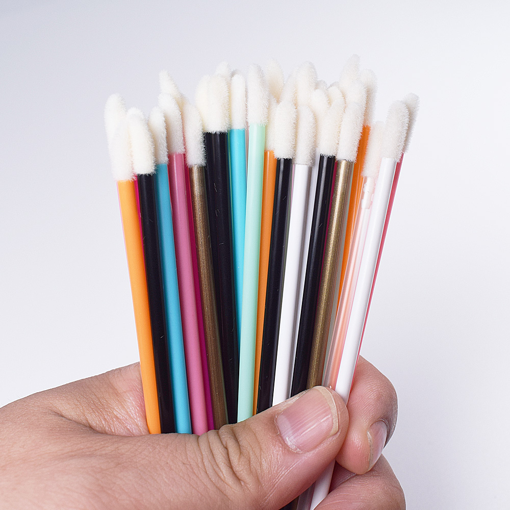 Eyelash Extension Vendor - Brosse à lèvres jetable, 50 pièces,