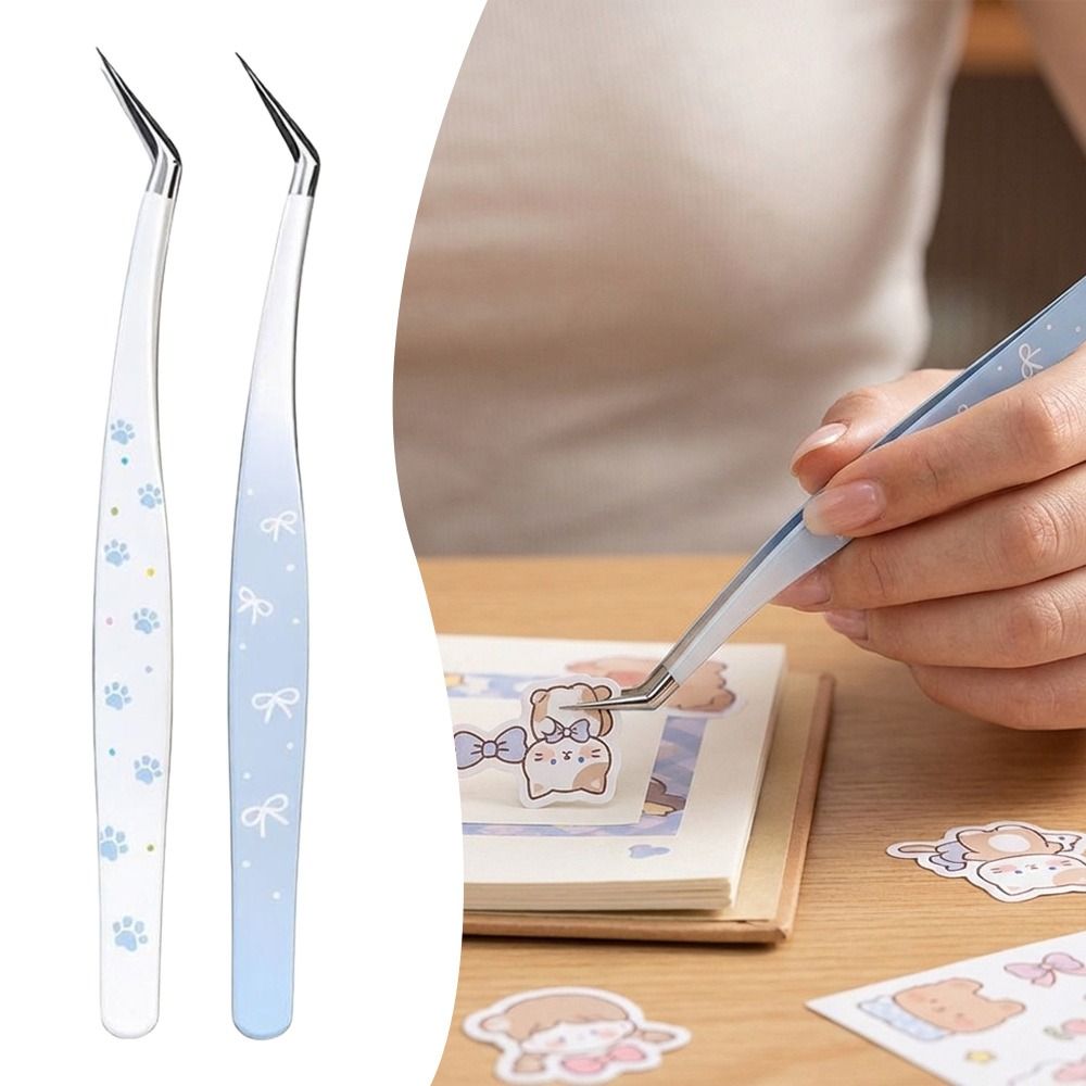 Lash Mapping Sticker - Pince à épiler incurvée en acier