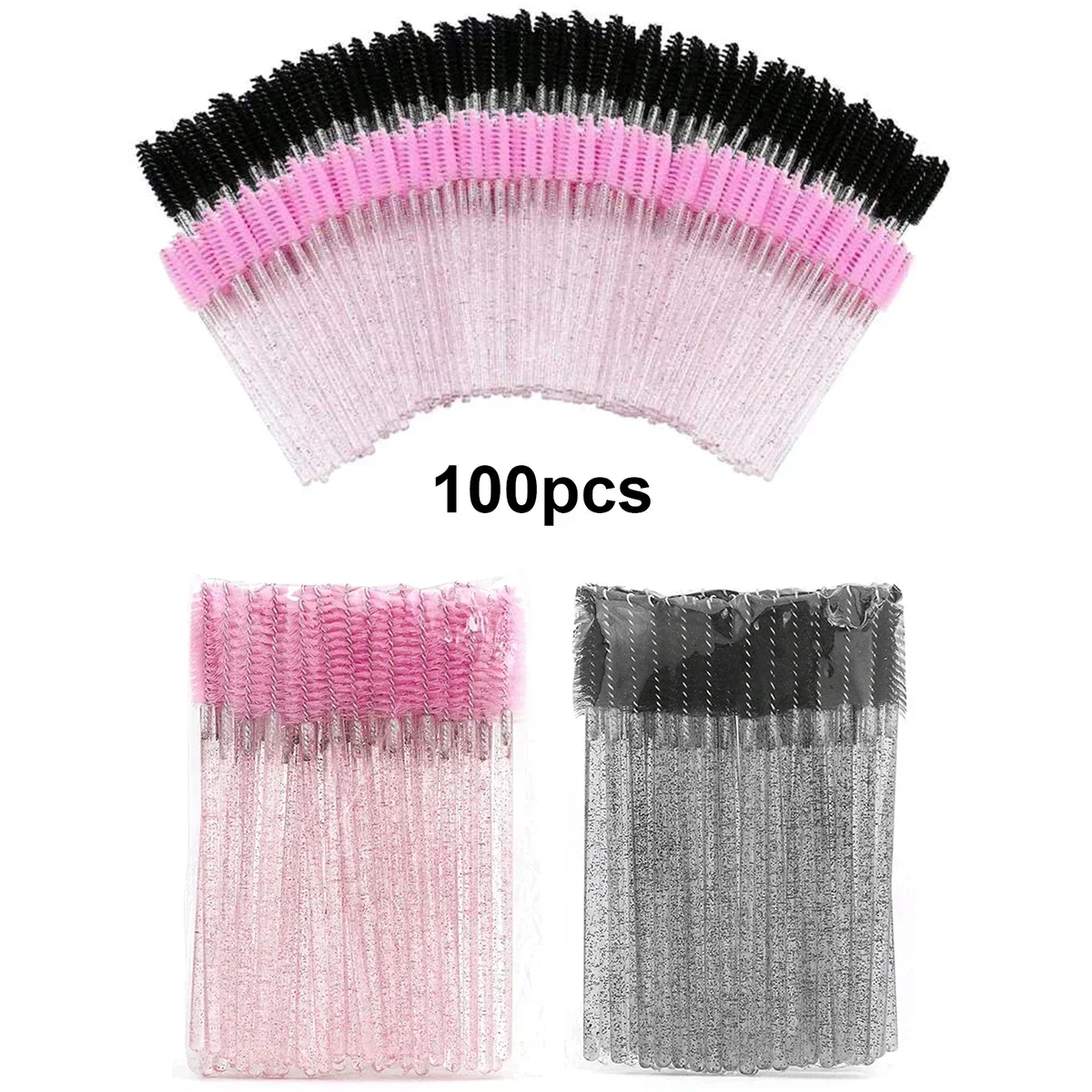 Eyelash Extension Vendor - Brosses à cils jetables, 100 pièces,