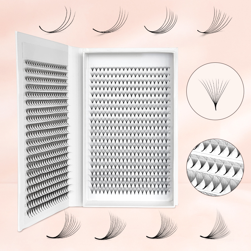 Eyelash Extension Double Volume - Fans de cils Volume préfabriqués 800/1600,