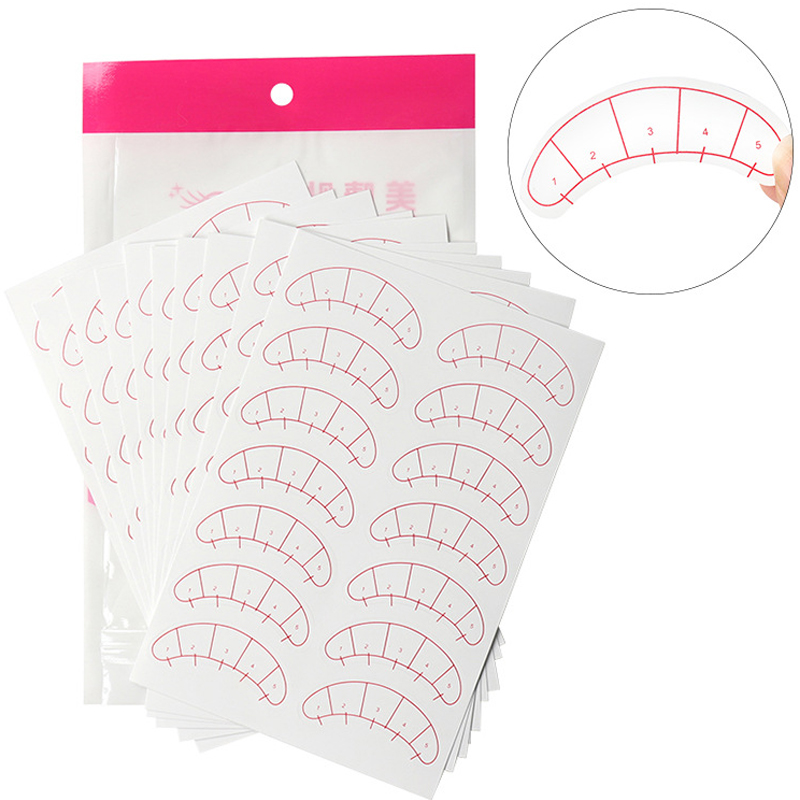 Lash Mapping Sticker - 70/140 paires d'autocollants de cartographie de