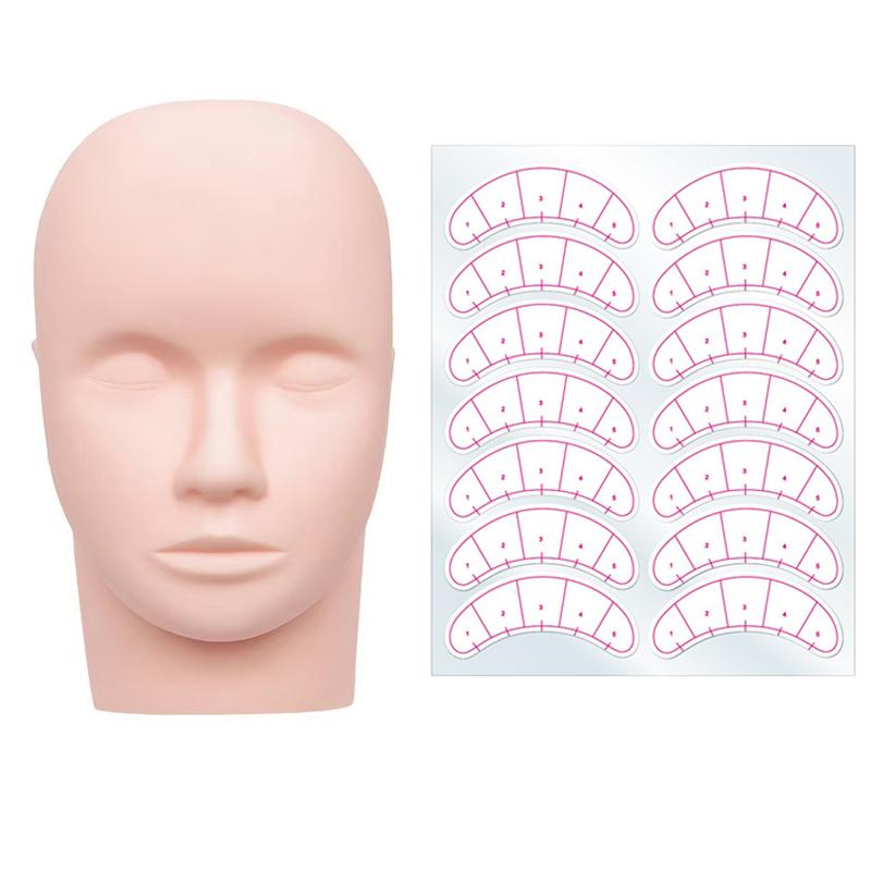 Lash Mapping Sticker - 1 pièce Tête d'entraînement et 10