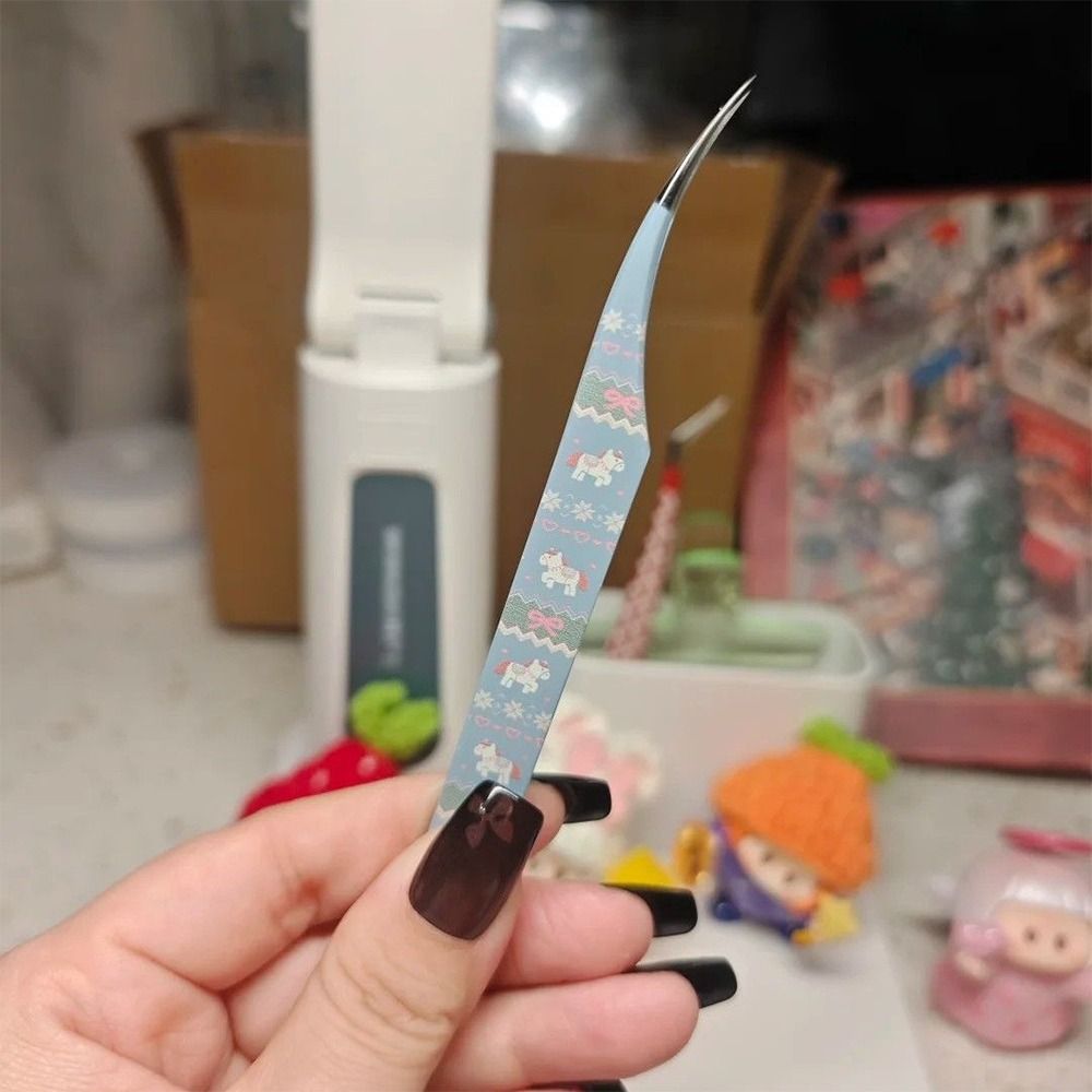 Lash Mapping Sticker - Pince à épiler incurvée en acier