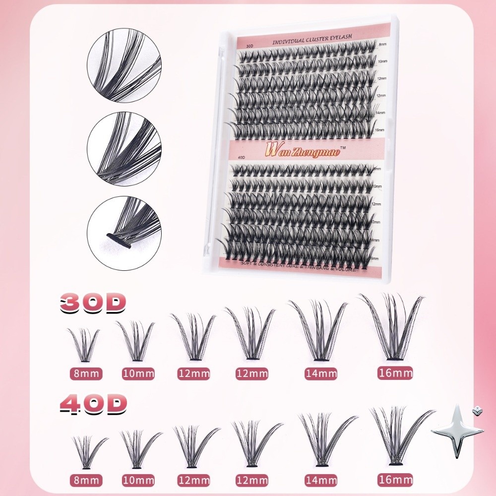Eyelash Extension Wispy Look - Kit d'extension de cils DIY 8-16mm,