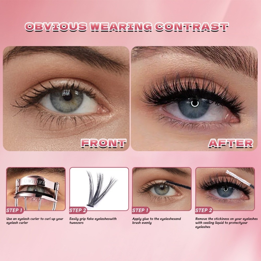 Faux cils de 8 à 16 mm, aspect - Eyelash Extension Wispy Look avis et prix