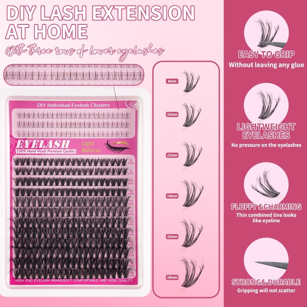 Faux cils de 8 à 18 mm, aspect - Eyelash Extension Wispy Look avis et prix